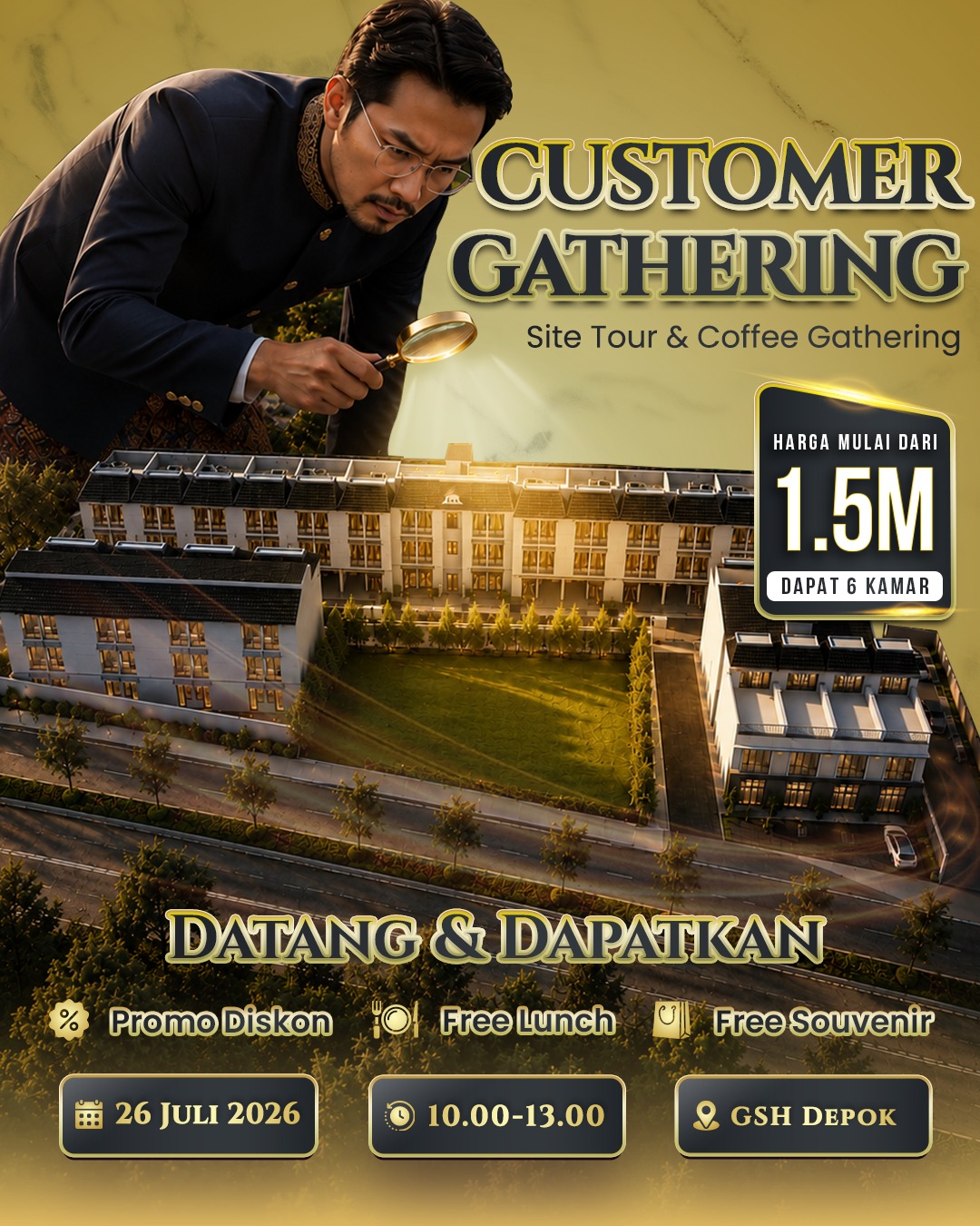 Customer gathering investasi kost Granada Student House Depok